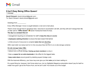 Mobile Storage Sequence Targeted at Office Managers